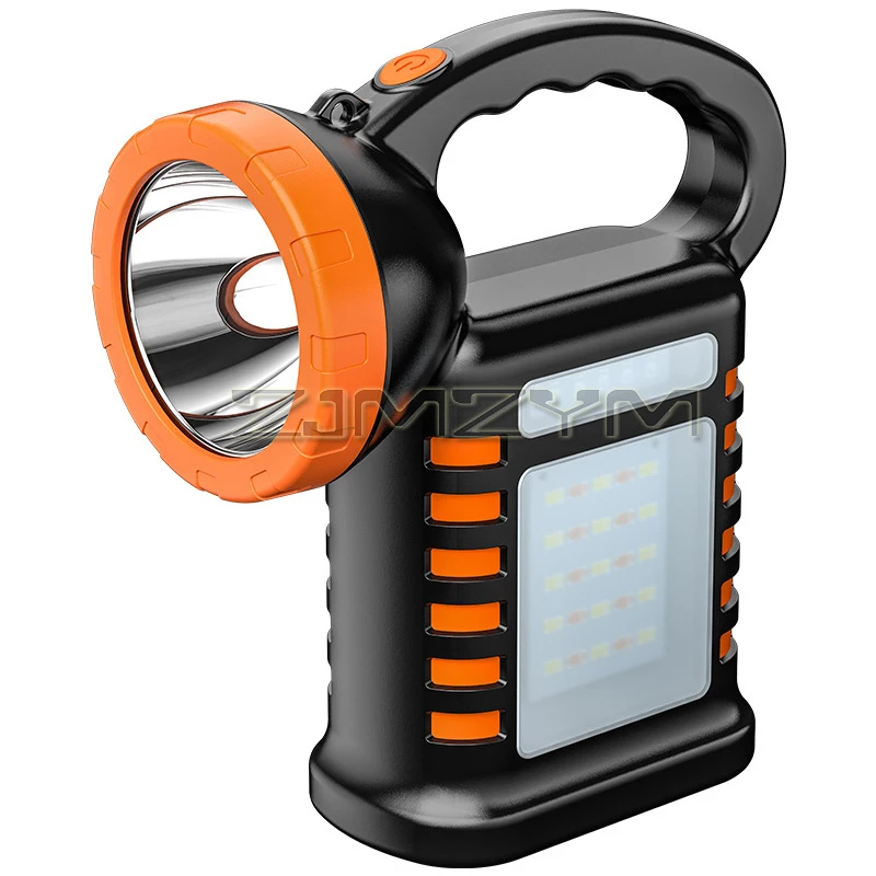 LED Solar Work Light Strong Light Camping Flashlight USB-C Rechargeable 6Mode Hurricane Emergency Tent Light Lantern Red Strobe