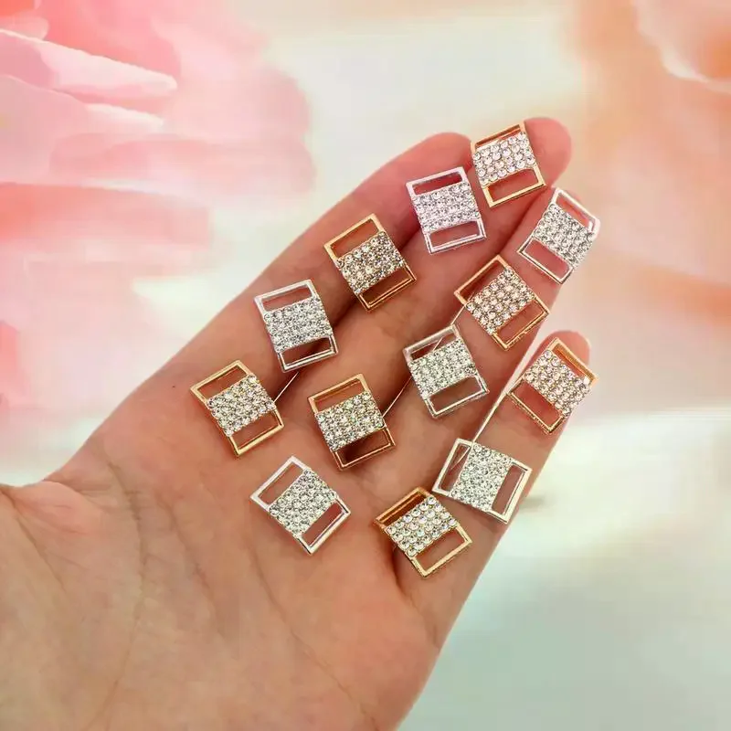 10 قطعة 10*15 مللي متر حجر الراين بيكيني موصل مشبك سبيكة سلسلة ملابس السباحة الزخرفية حجر الراين مشبك DIY بها بنفسك مجوهرات اكسسوارات #4