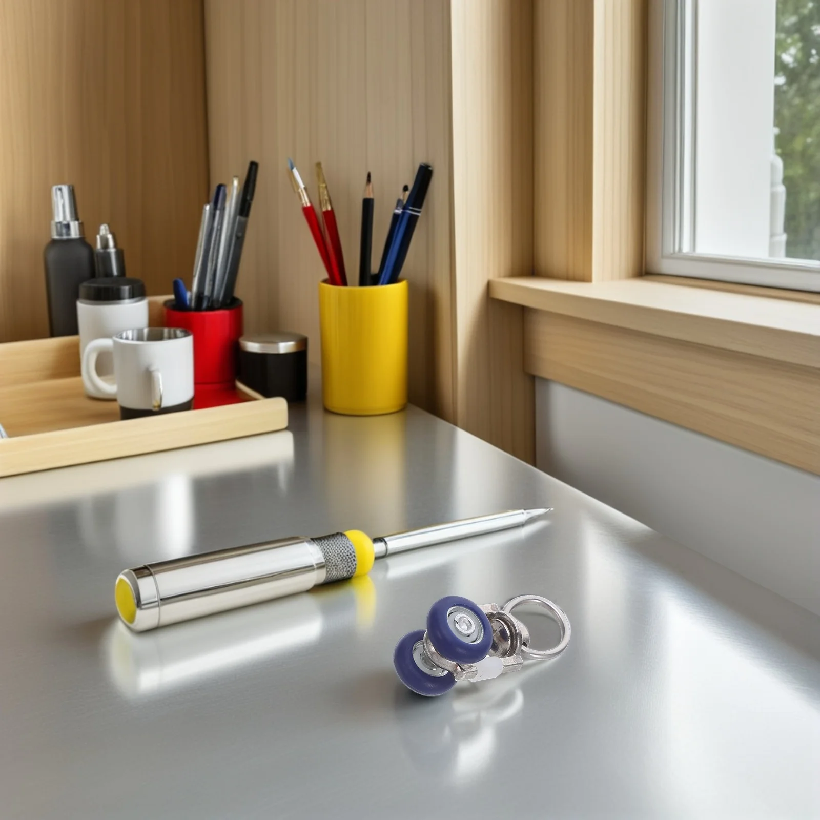 

20pcs Curtain Track Gliders Stainless Steel Twin Wheeled Rollers Smooth Quiet Heavy Duty Drapery Sliding Carriers Guide Wheel