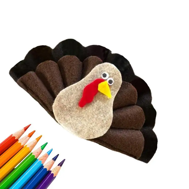 Crayon Bag Cute Pouch Box Bag For Kids Turkey-Shaped Large Storage Pencil Pouch Multi-Compartment Pencil Pouch For School