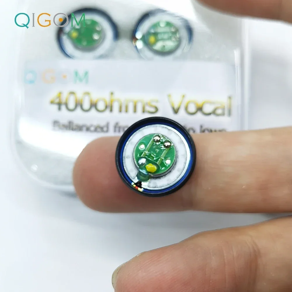 QIGOM MX500 Graphen-Membran, 15,4 mm, hoher Widerstand, 400 Ohm, Ndfeb, magnetisch, DIY-Flachkopf-Lautsprechereinheit, klare und reine Stimme