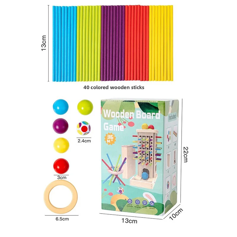 การศึกษาก่อนวัยไม้สามในหนึ่งเดียวเกมติดปริศนาความรู้ความเข้าใจสีผู้ปกครองและเด็กเกมกระดานแบบโต้ตอบสมดุลความเข้มข้น