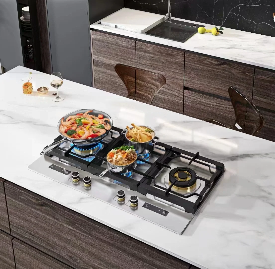 ALK Wholesale Stainless Steel Portable Happy Home Table Top Built in Gas Stove for Home