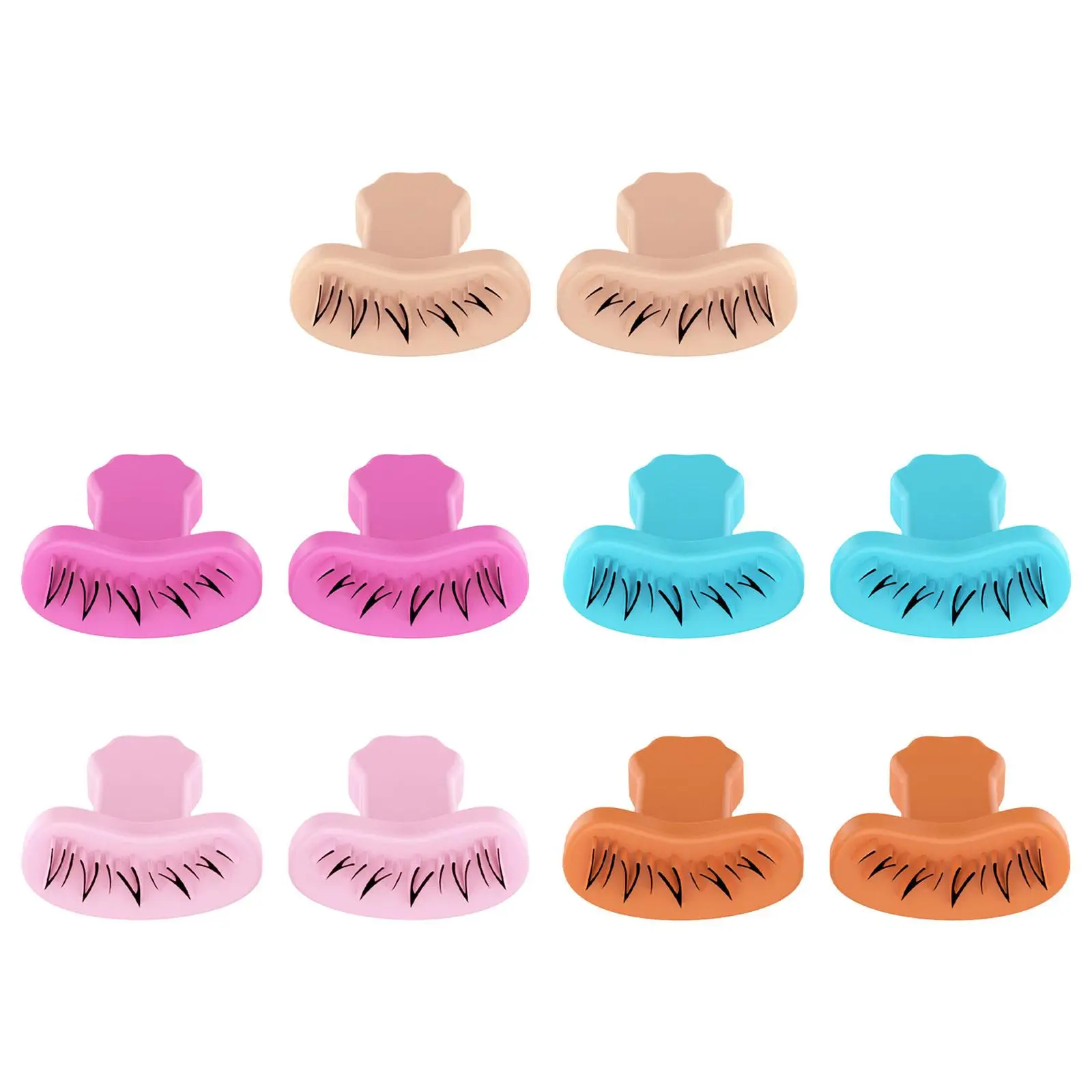 2 Pieces Lower Eyelash Stamps Tool Faux False Eyelash Eyeliner Stamp Practice