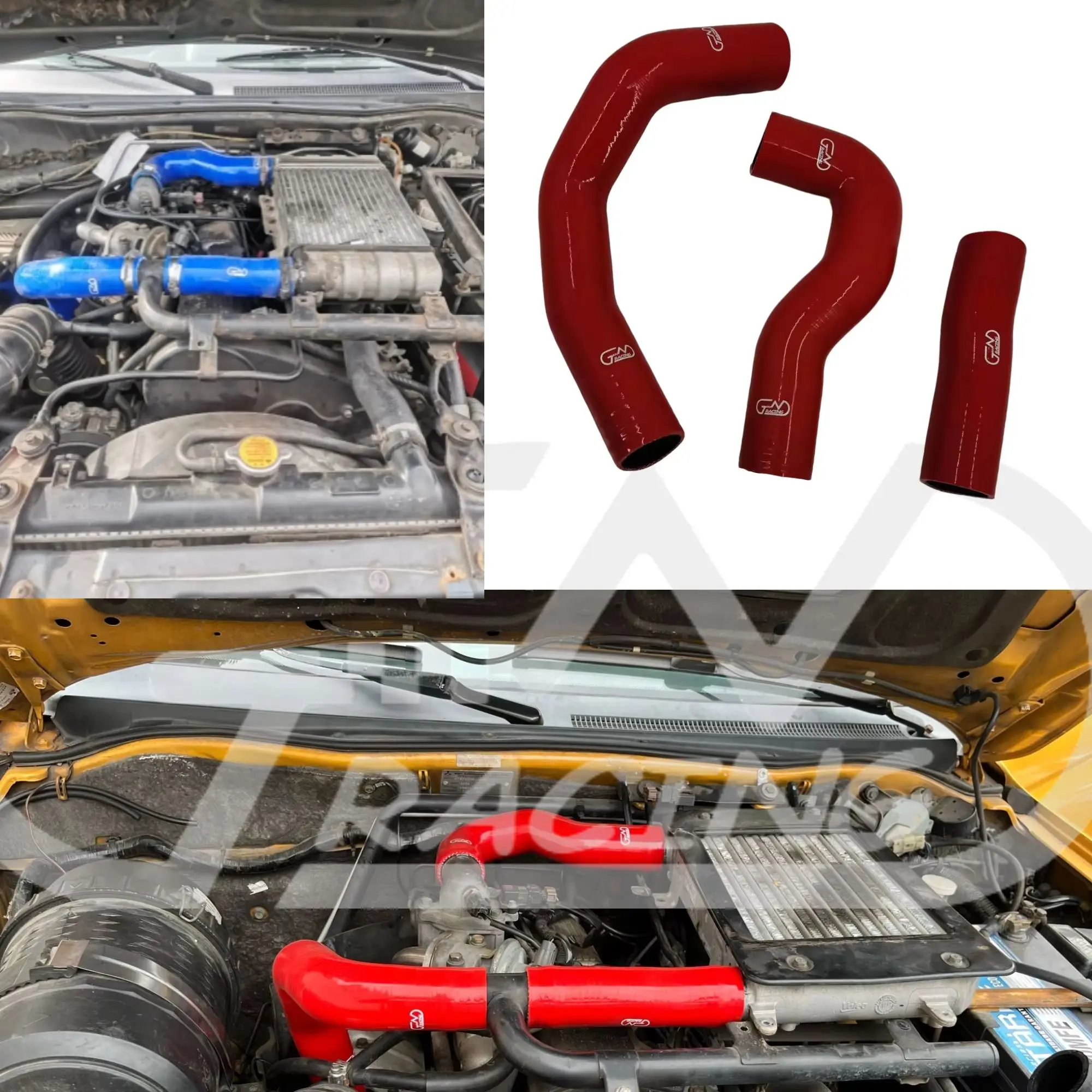 

silicone radiator Inter cooler boost hose with clamps kit 4-ply Fit 01-07 Mitsubishi L200 Triton 2.5TD 4WD Inter cooler Turbo