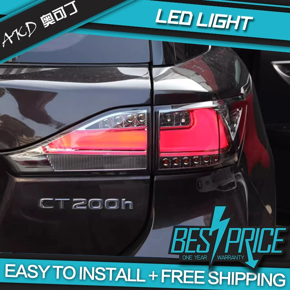 AKD Car Styling for Lexus CT200H Tail Lights 2011-2017 CT200 LED Tail Lamp DRL Dynami Signal  Brake Reverse auto Accessories