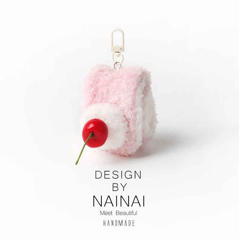 Fun Plush Dessert Burger Keychain Pendant Backpack Decorative Accessories Versatile Personalized Fashionable Keychain