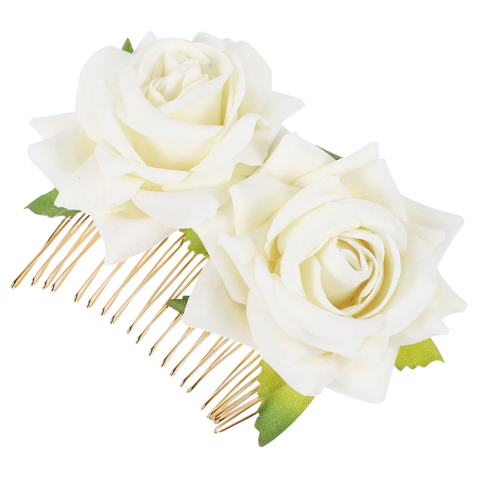 Wedding Hair Accessories Rose Women Comb Bride Hairpin Headdress White Accessory
