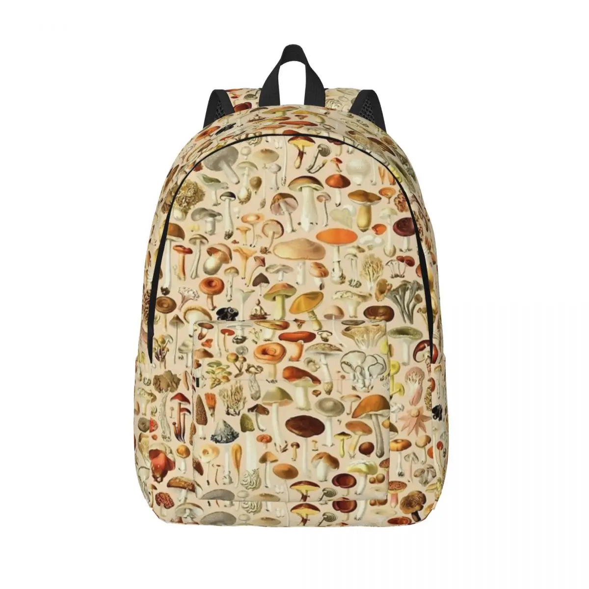 Vintage Mushroom Teenage Backpack Outdoor High School Business Poisonous Mushroom Artwork Daypack Men Women Laptop Canvas Bags