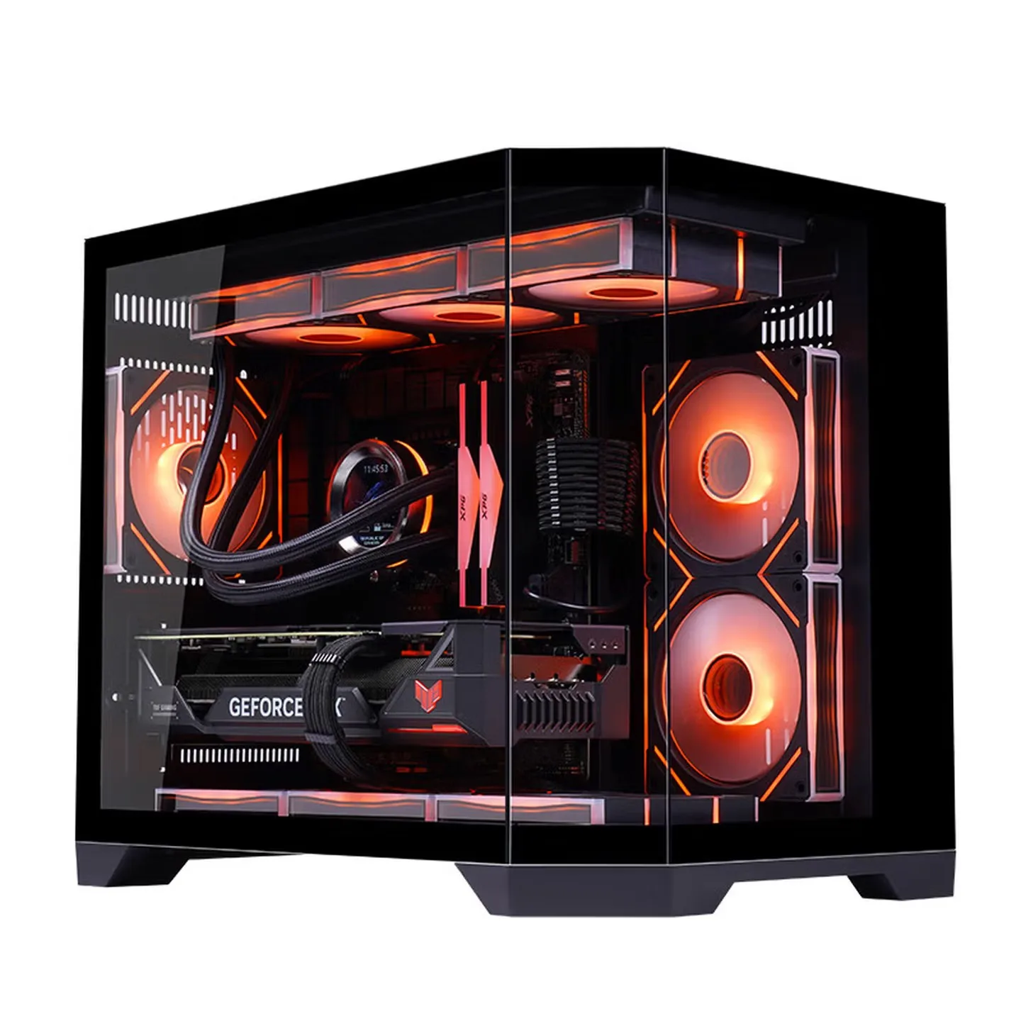 

WJCOOLMAN Dreamer M-ATX slim-line sea-view computer case for desktop computer supports 360-degree water cooling