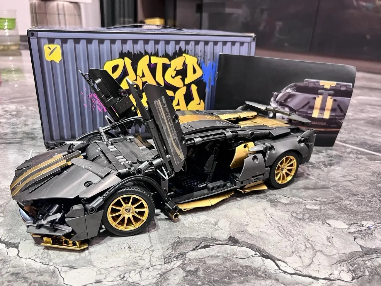 

1259pcs Building Blocks Car and Construction Toy Adult Collectible Cars Set to Build 1:14 Scale Sports Car Model