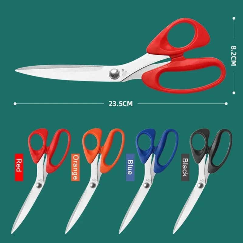 Profesjonalne nożyczki do szycia nożyczki krawieckie do tkanin Diy 8/9/10 cali nożyczki ze stali nierdzewnej odzież nożyce do obcinania nici
