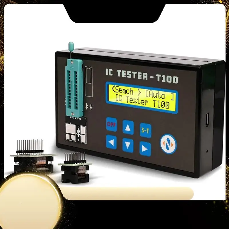 

Handheld Rechargeable IC Chip Tester Digital Transistor IC Chip Detector With 2 Bases For Transistors, Diodes, Triodes-A74F