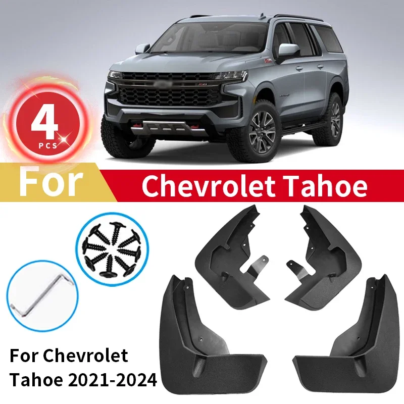 

4PCS Mudguards For Chevrolet Tahoe Suburban Mud Flaps 2021 2022 2023 2024 Fender Splash Guards Front Rear Car Auto Accessories