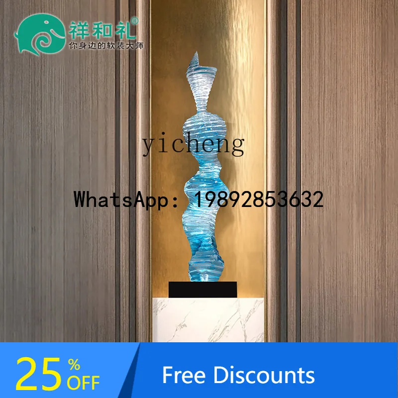 

entrance entrance living room decorative ornaments floor-to-ceiling hotel transparent resin sculpture custom artwork