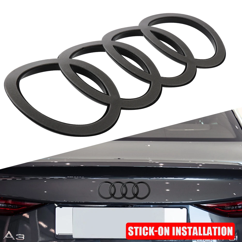 Für AUDI Q3 Q5 Sportback Q7 Q8 S5 S6 S7 R8 S4 Auto 4-Ring ABS Logo Motorhaube Frontgrill Heckklappe Emblem Aufkleber Zubehör – Detail 4