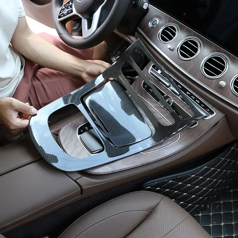 Real Carbon Fiber For Mercedes benz E Class W213 2016-2020 Car Interior Center Console Decoration Panel Trim Accessories