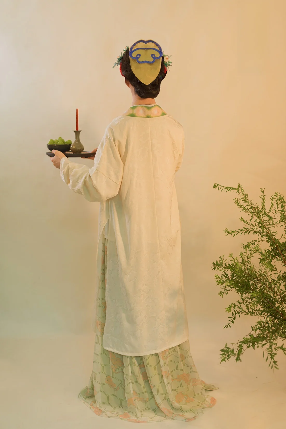 

Heros Hut Hanfu Women's Costume Restoration Tang Bohu Painting Wang u Maidens Sketch f Skirt Silk Blend Ladies Pr...