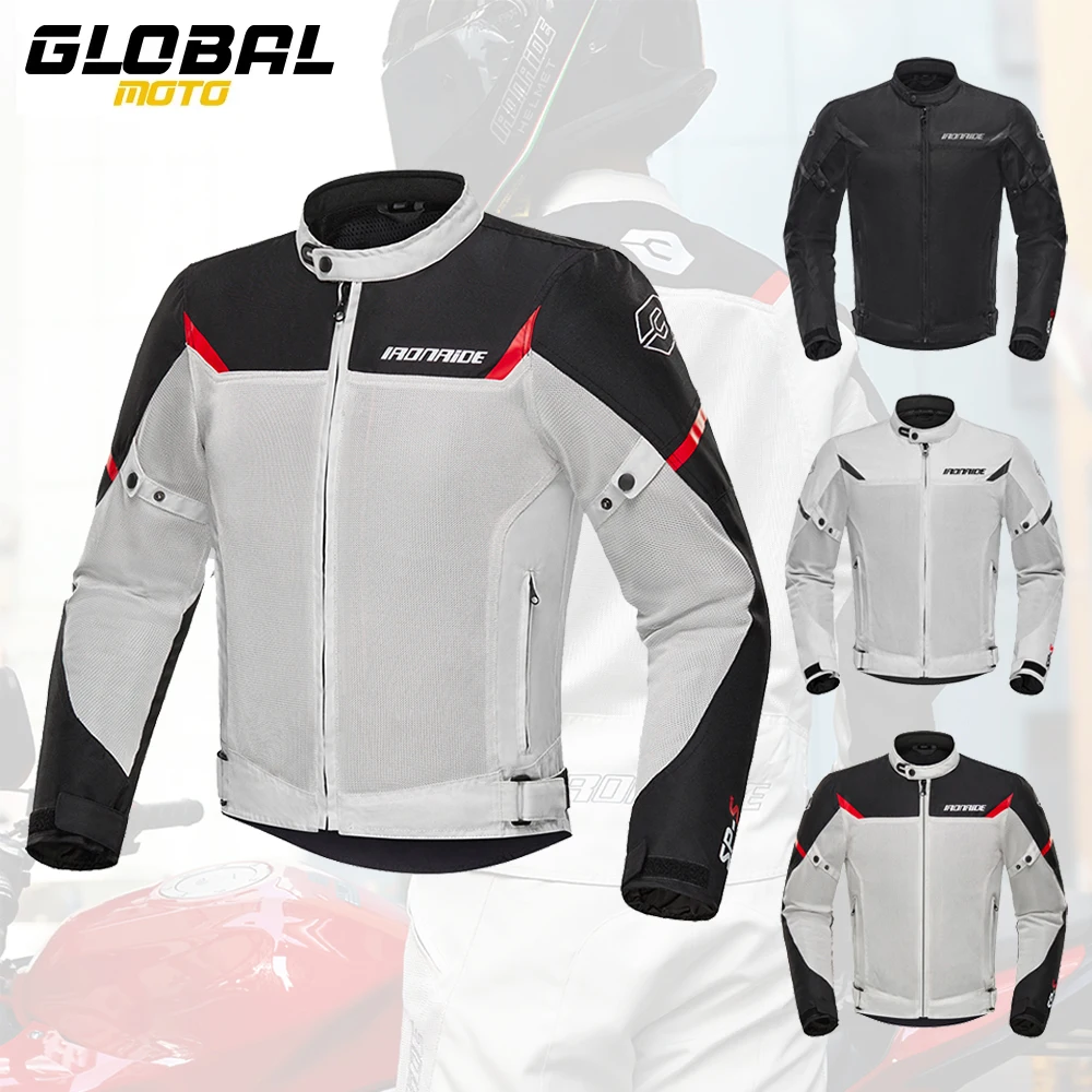 

Men's Motorcycle Jacket Anti-Fall Outdoor Riding Motorbike Jacket Mesh Breathable Motocross Clothing With 5pcs Protector M-3XL