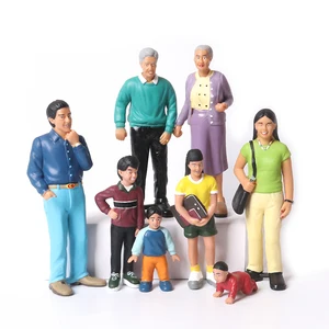 Realistische Miniaturaufkleber, beabsichtigtes Spielmodellspielzeug, realistische Details, asiatische, afroamerikanische, asiatische Familien, Figuren, Details 6 Hauptverkäufe Hiena Toy - №6