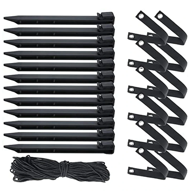 50 Pcs Tree Stake Kit Tree Straightening Kit,Tree Stakes+Tree Straps+Rope For 4 Young Tree For Sapling Straight Growth