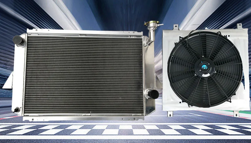 For Nissan Patrol MQ 1980 - 1987 2.8 LTR Petrol Aluminum radiator+Shroud + fan Manual 86 85 80 81 82 83 87 84 85 86 1981 1982