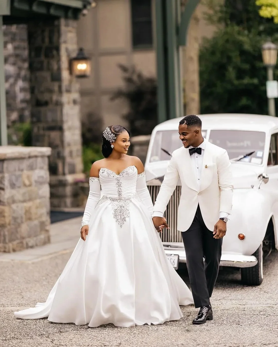 Personalizado plus size vestidos de casamento vestidos de noiva noiva querida vestidos de baile apliques frisado strass princesa