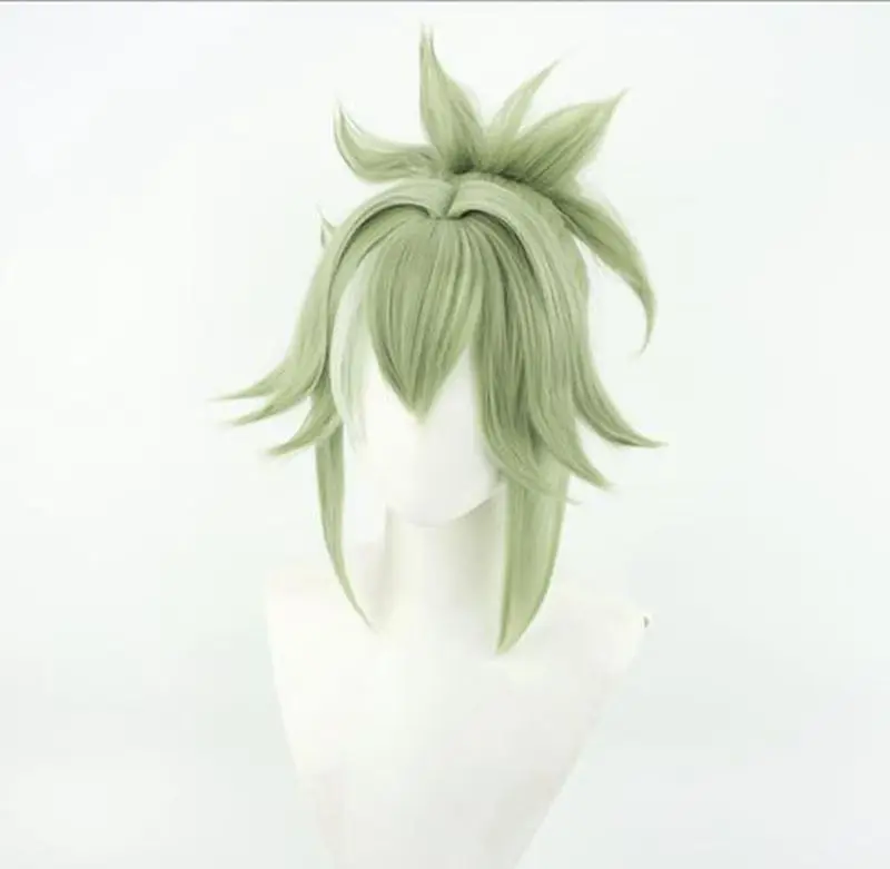 Genshin Impact Kuki Shinobu Peluca de juego de rol para Halloween, pelucas de Cosplay, C02062