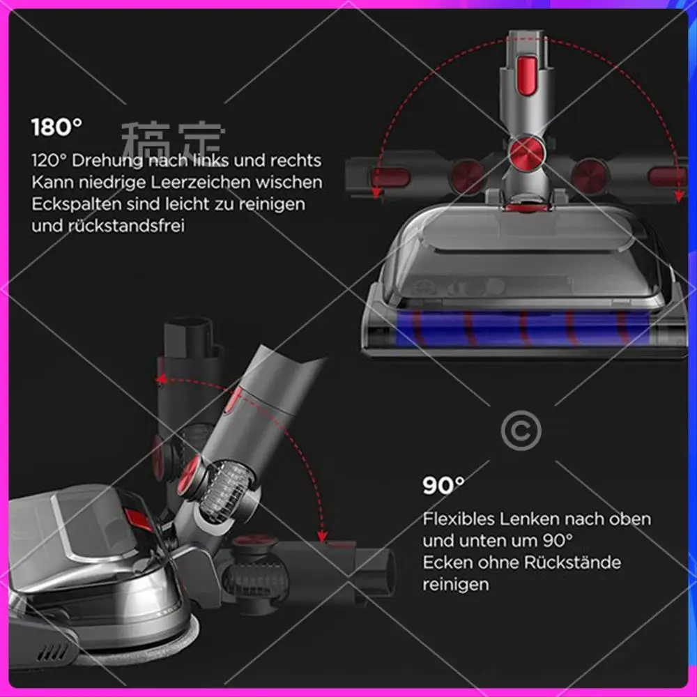

AU-Attachment Mop Suction Electric Mop With Lock And Mop For Dyson V15 V11 V10 V8 V7 Vacuum Cleaner Accessories