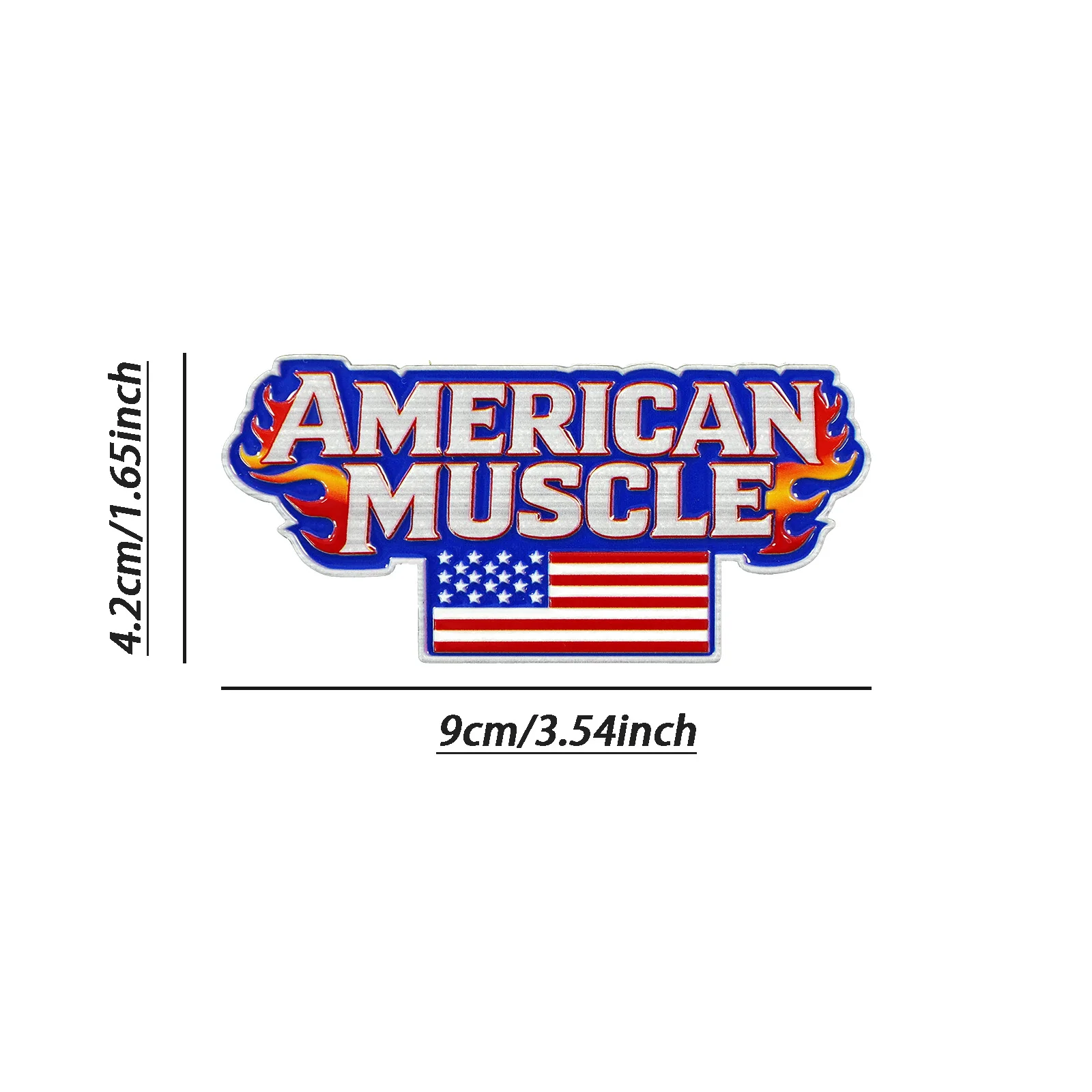 1pcs 3D American Muscle Flame Emblem, Decorative Items. Suitable for Decorating the Rear Side of Cars,Trucks,and SUV,Waterproof