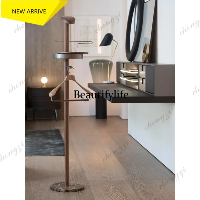 D132 High-end coat rack, hanger integrated floor bedroom marble light luxury stainless steel solid wood