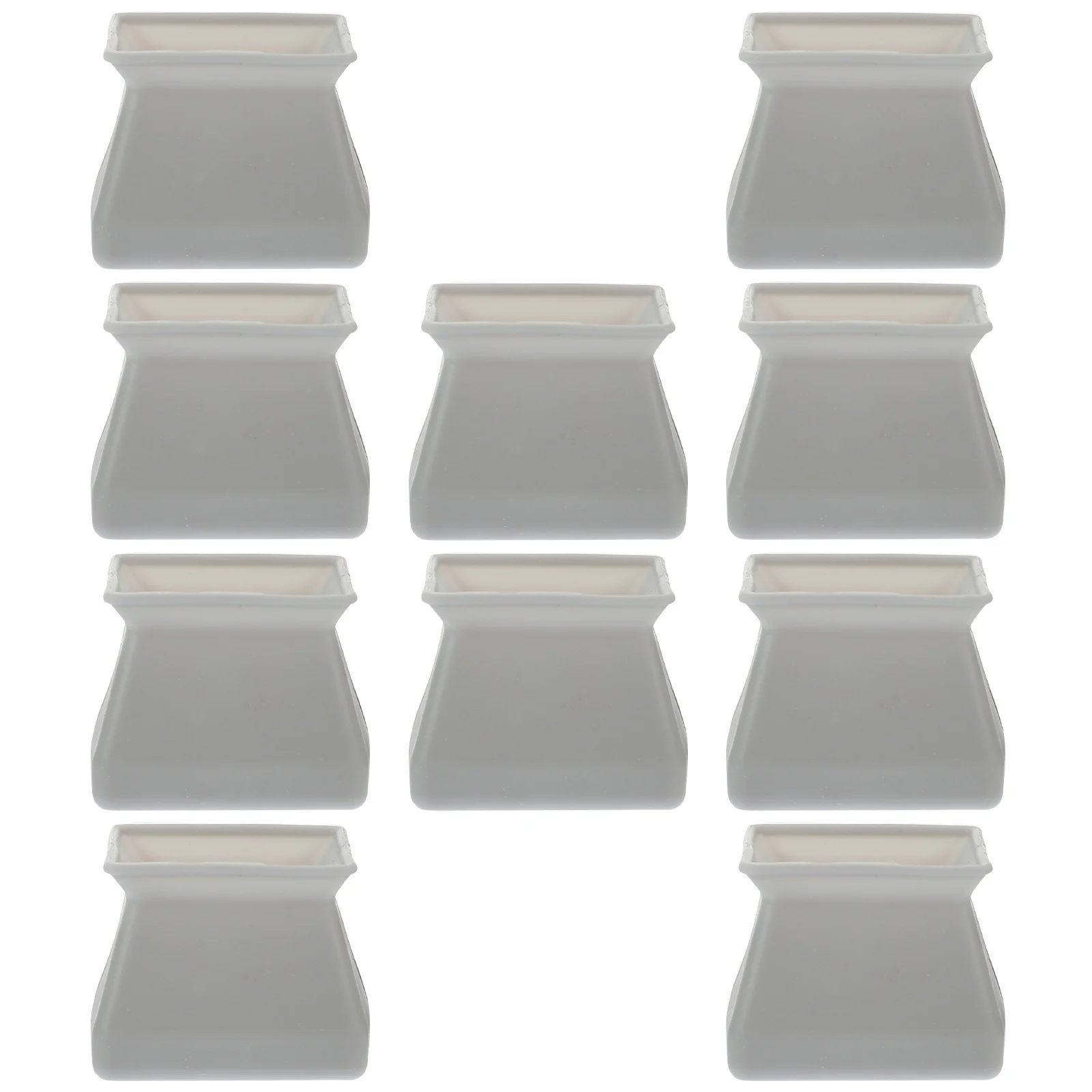 

10pcs Chair Leg Protectors Anti Slip Wear Resistant Silicone Pads Furniture Legs Chairs Tables Sofas Bookshelves Gray Square