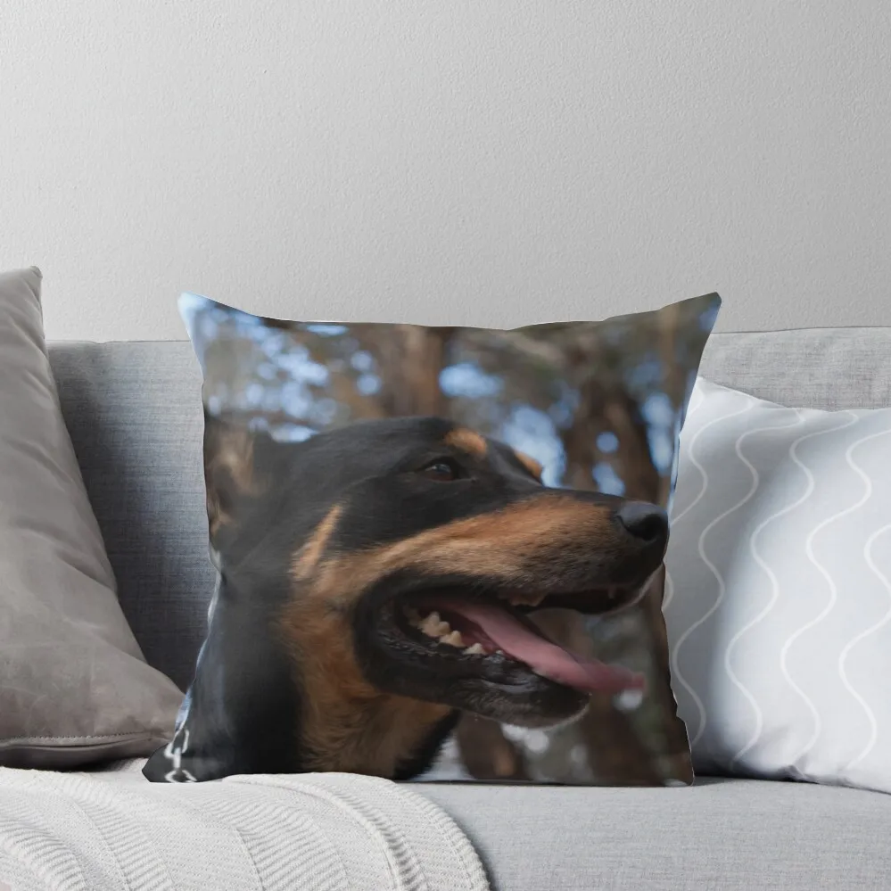 

Max - Australian Kelpie Throw Pillow pillow pillowcase Room decorating items Sofa Covers christmas pillow case