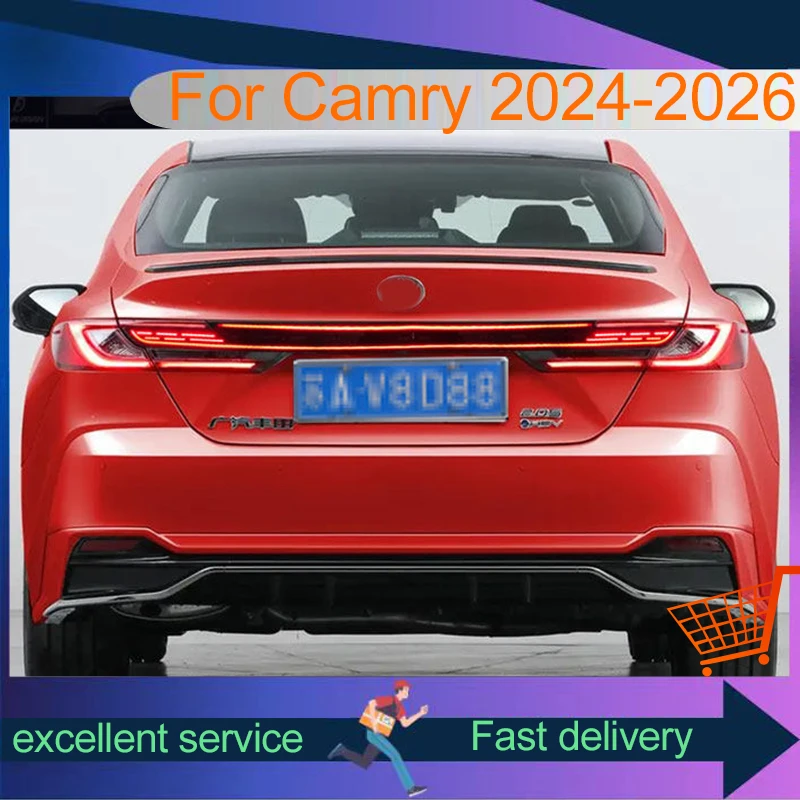 Car Run Through Light For Toyota Camry 2024-2026 Reverse Lamp DRL Taillight Turn Signal Upgrade LED Bulbs Auto Accessories