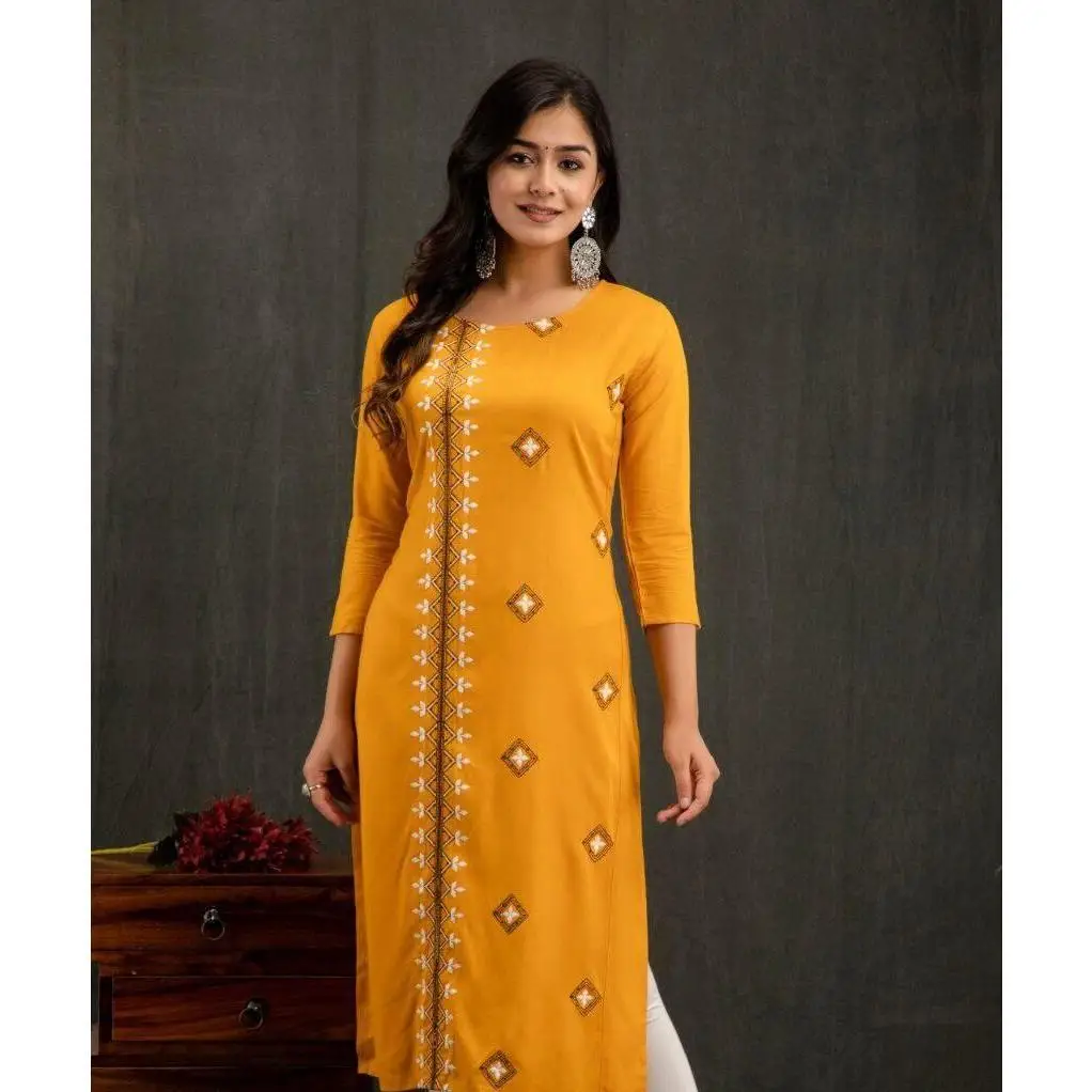 Women Kurt Casual Dress Long Sleeve Straight Casual Ethnic Flower Mandarin O-Neck Round Regular Size  Design Suitable