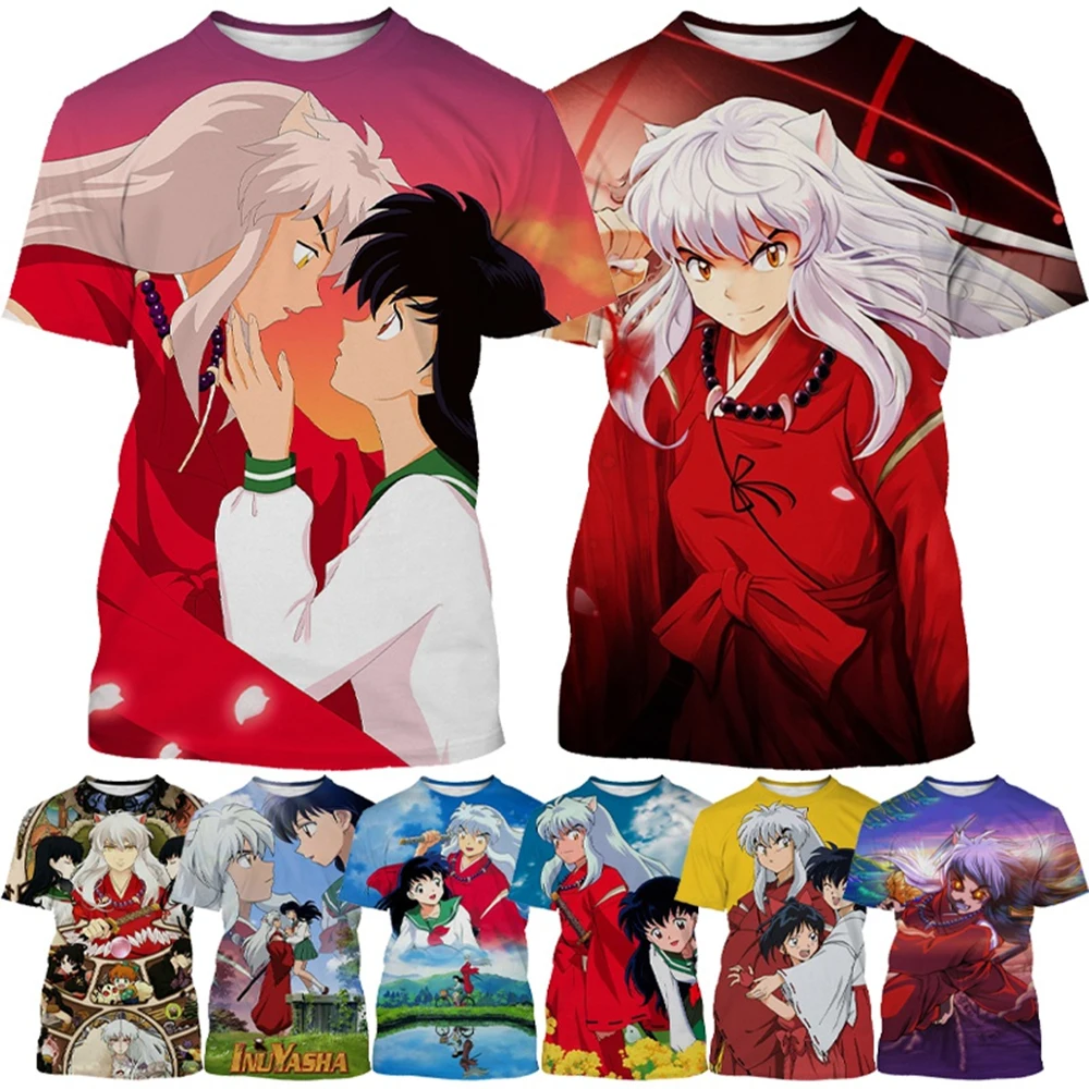 

Latest Style Anime Inuyasha 3D Printing T-shirt Men And Women Casual Harajuku Hip-Hop Streetwear Cool T-Shirt O-Neck Clothing