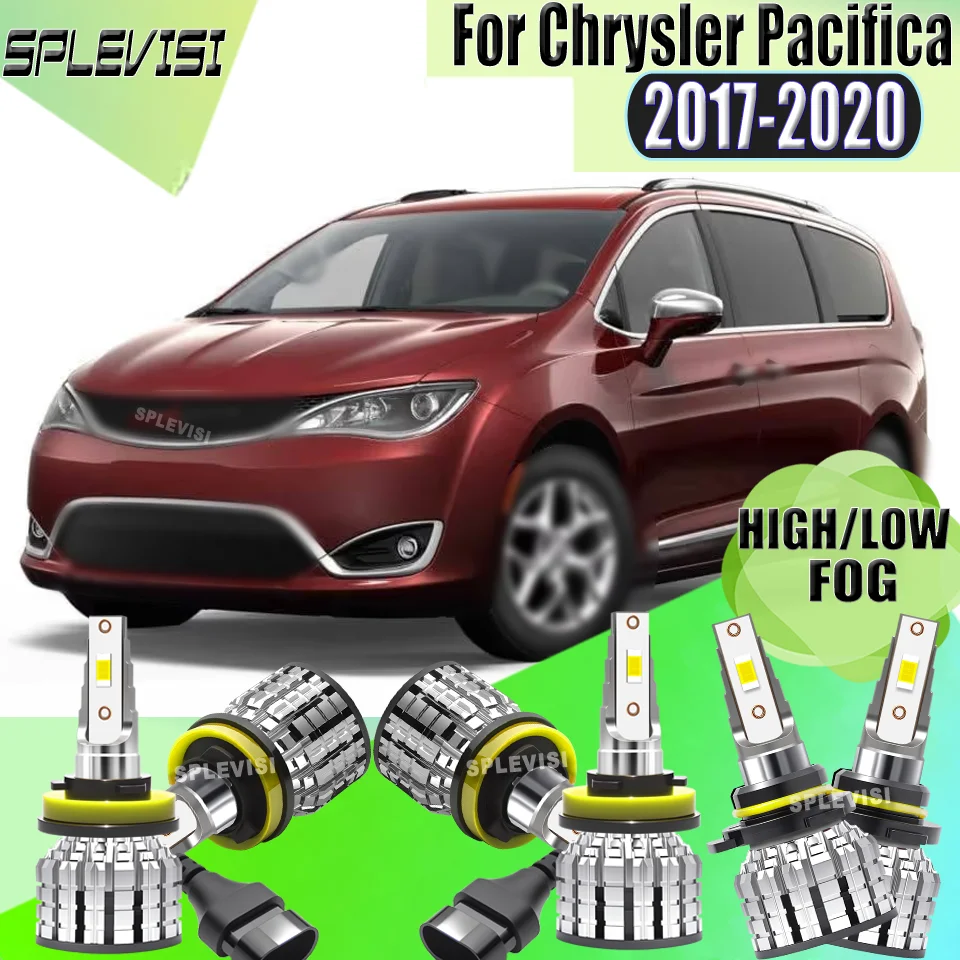 

SPLEVISI Car LED Headlight Foglight 6000K White 12V 9005 H11 IP67 Waterproof For Chrysler Pacifica 2017 2018 2019 2020
