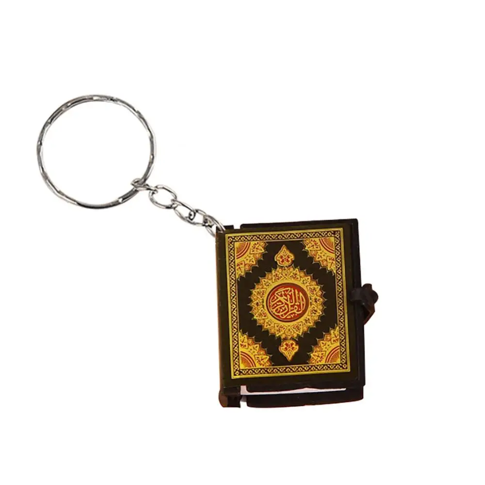 Unisex Mini Qurans Arabic Pendant Keychain Bag Car Hanging Key Ring Birthday Gift