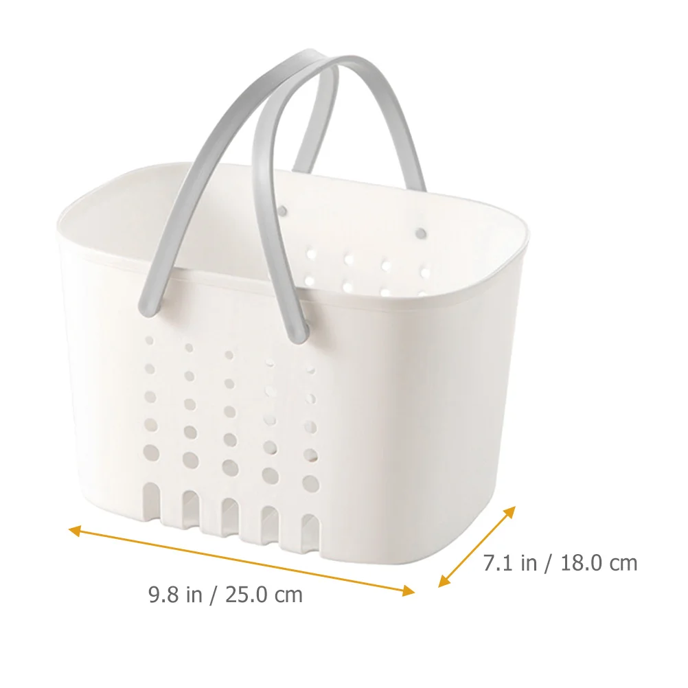 

Bathroom Basket Plastic Shower Tote with Handle Portable Storage Organizer Cleaning Supply Shower Caddy Portable Bathroom