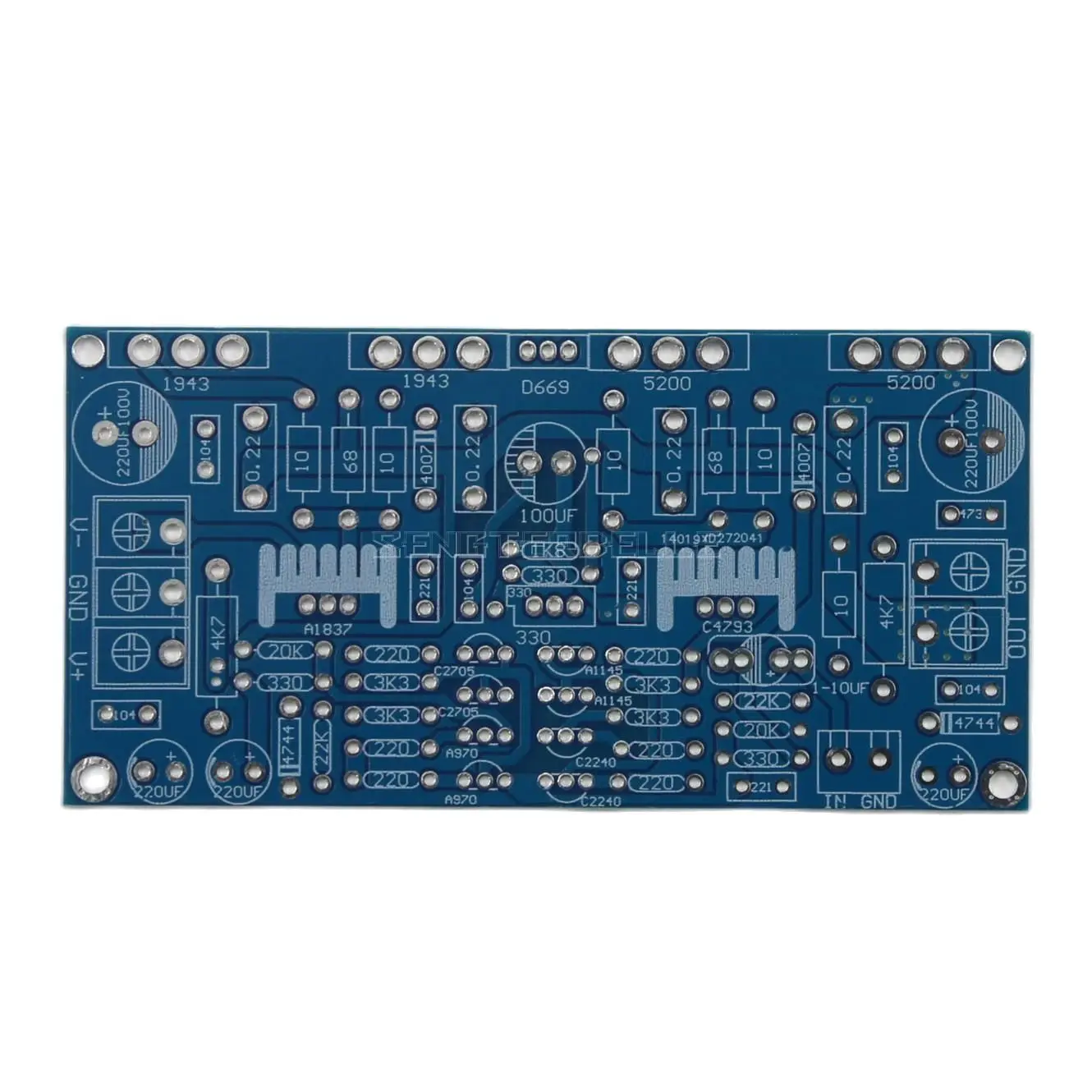Fai da te HiFi 2SA1943 2SC5200 PCB scheda amplificatore Audio domestico Mono 200W ad alta potenza