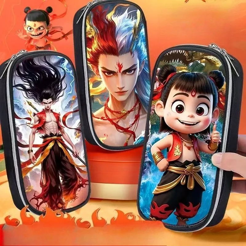 

Super hot Nezha pencil case, cool elementary school pencil case, boys and girls pencil case