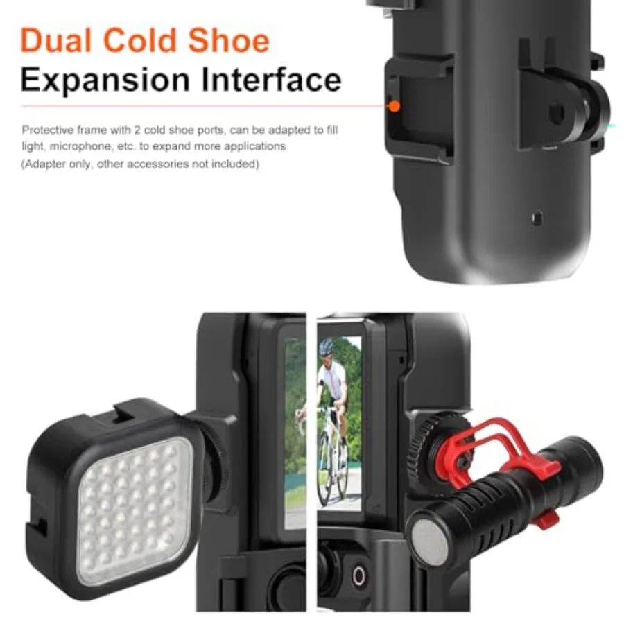 PULUZ كاميرا توسيع محول ل DJI OSMO جيب 3 اكسسوارات قفص واقية الحذاء البارد ضوء ميكروفون ترايبود جبل قوس