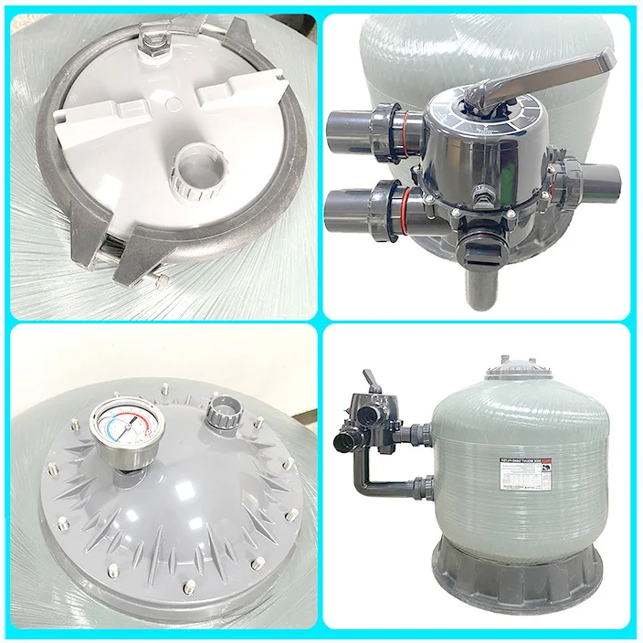 高品質カスタムサイズプールクリーナー機器、トップマウントグラスファイバーサンドタンクフィルター（プラスチック/グラスファイバー製）