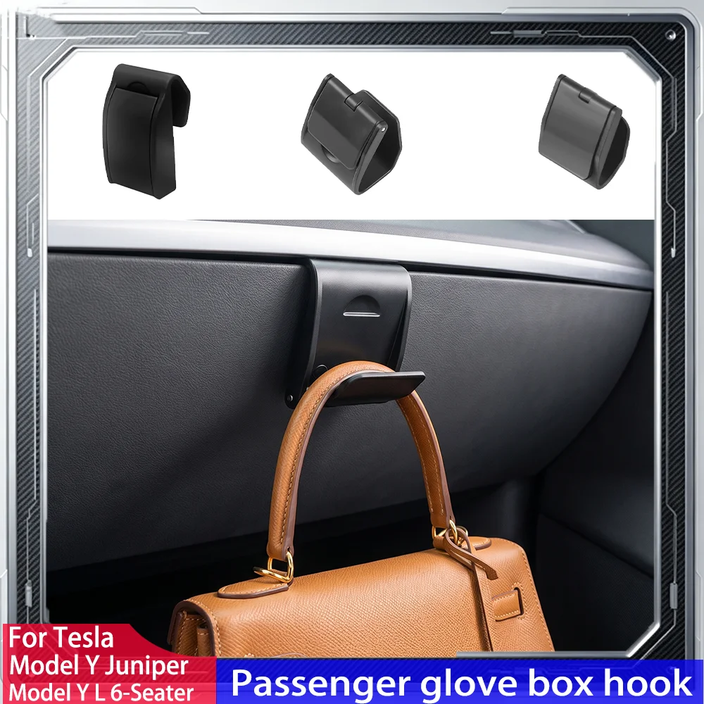 Glove Box Hook For Tesla Model 3 Highland Y Juniper 2025‑2026, Glovebox Bag Hanger Clip Organizer Tesla Interior Accessories