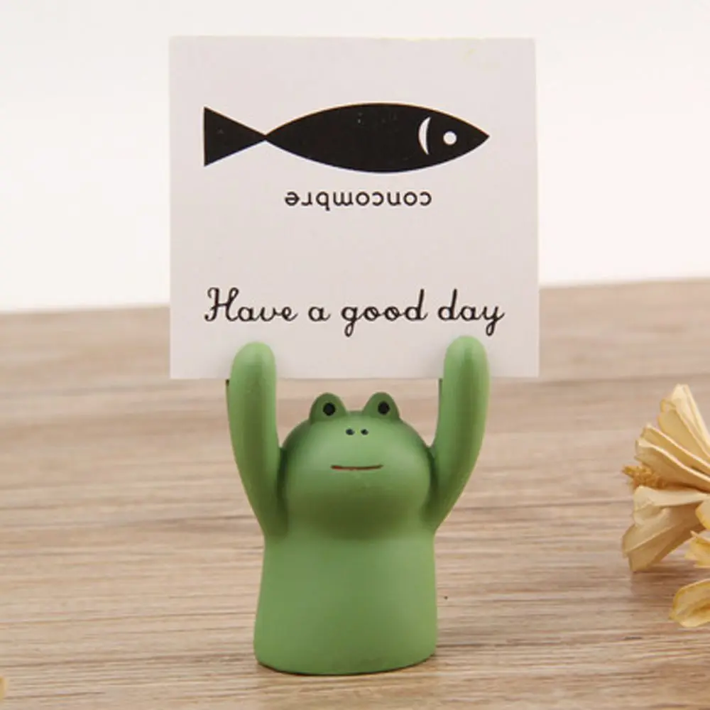 Lovely Desktop Decoration Frog Cat Panda Message Photo Holder Card Holder Memo Holder Photo Clip Memo Clip