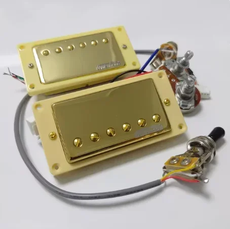 

Upgrade Humbucker Pickup Wilkinson 4C Double Coil Pickups (Optional) 1VIT Wiring Harness 1 Set Gold