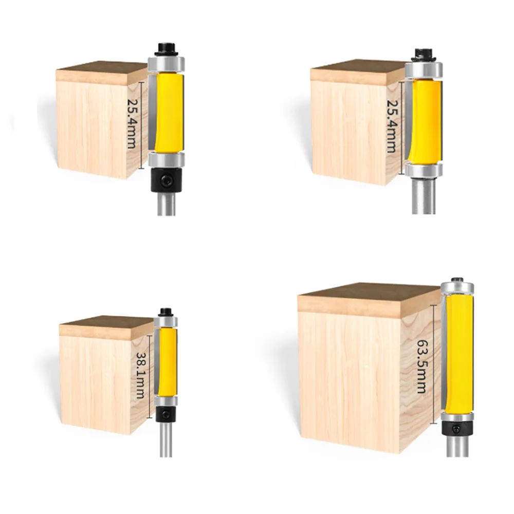 Flush Trim Bit With Double Bearing Router Bit Woodworking Milling Cutter For Wood Bit End Milll Tools