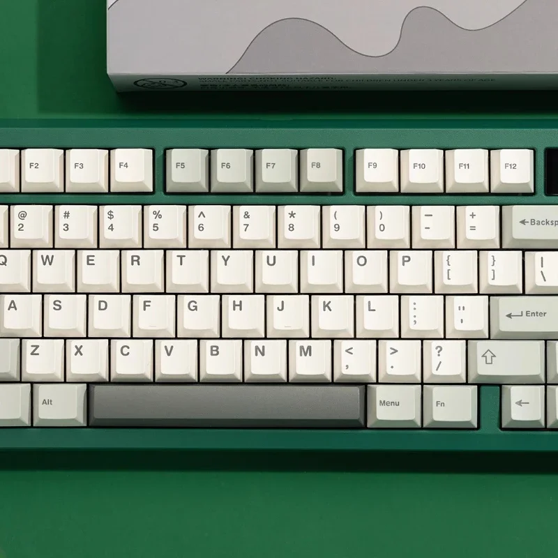 

Simple PBT Keycaps Dye Sublimation Mechanical Gaming Keyboard Keycaps Blue White English Letter Layout Complete Set of Keycaps