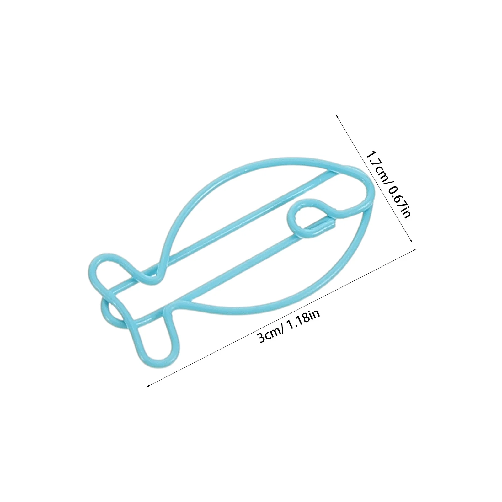30Pcs Creative Fish Shaped Paper Clips Metal Clips Decorative Organizing Office School Documents Animal Design