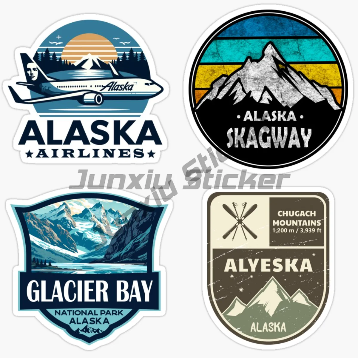 Sticker Luggage Decorative - Adhesivo Decorativo Estilo Retro Americano de